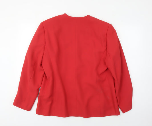 Eastex Women's Red Suit Jacket Size 18 Classic Fit