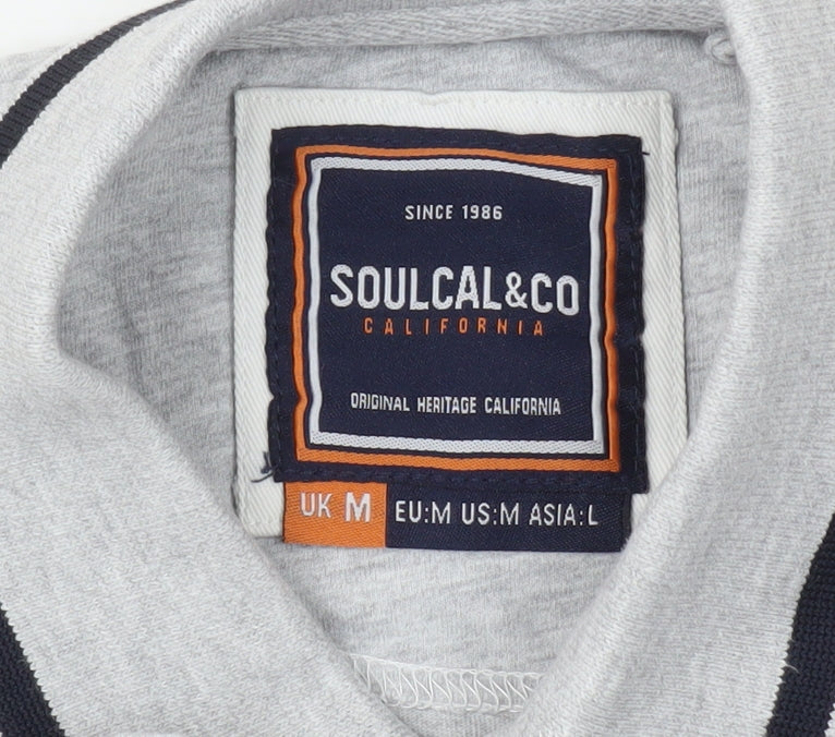 SoulCal & Co Men's Grey Polo Shirt Size M