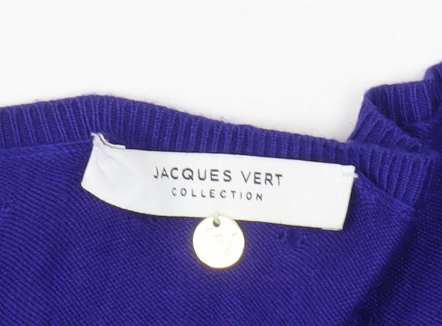 Womens UK Size S Jacques Vert Purple Cardigan Jumper