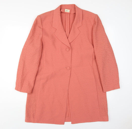 Womens UK Size 14 Viyella Pink Overcoat