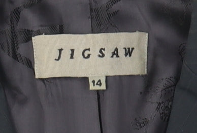 Jigsaw Women's Black Suit Jacket Size 14 - Classic Workwear