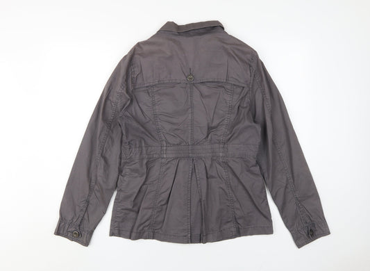 Mantaray Women's Grey Military Jacket Size 12 Casual