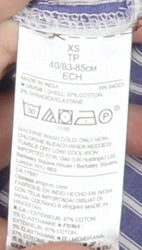 Banana Republic Women's Blue Striped Off-Shoulder Top XS