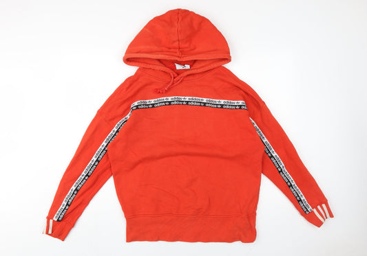 Additional front view of Adidas Women's Red Pullover Hoodie, size 10