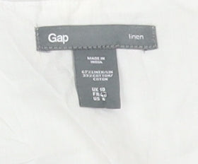 Gap Women's Ivory Floral Dress Size 10 Sleeveless