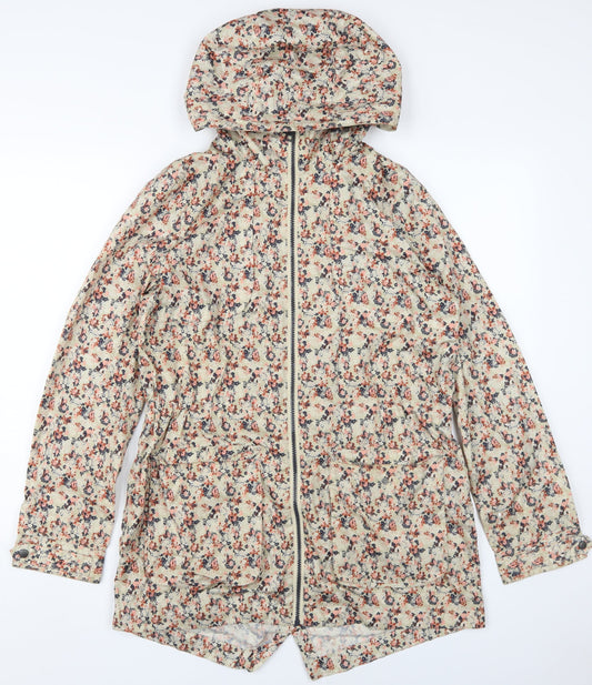 Womens UK Size 10 NEXT Beige Rain Coat
