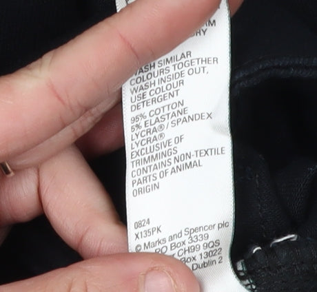 Marks and Spencer Men's Black Skinny Jeans, Size L