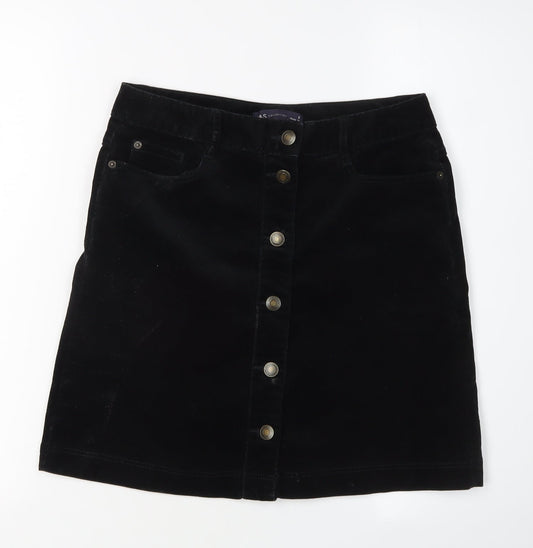 Marks and Spencer Black Women's Size 8 Button Skirt