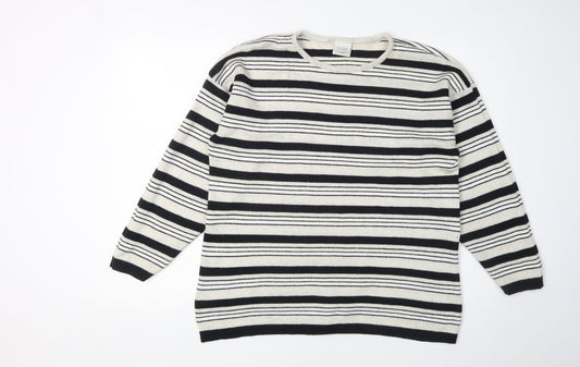 Additional front view of Next unisex multicoloured stripe jumper m