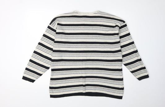 Next Unisex Multicoloured Stripe Pullover Jumper M