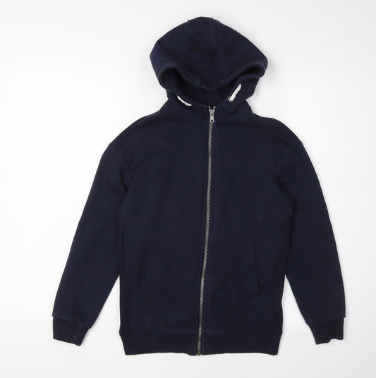 Marks and Spencer Boys Full Zip Blue Hoodie Size 146
