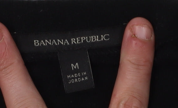 Banana Republic Women's Black High Neck Jumper M