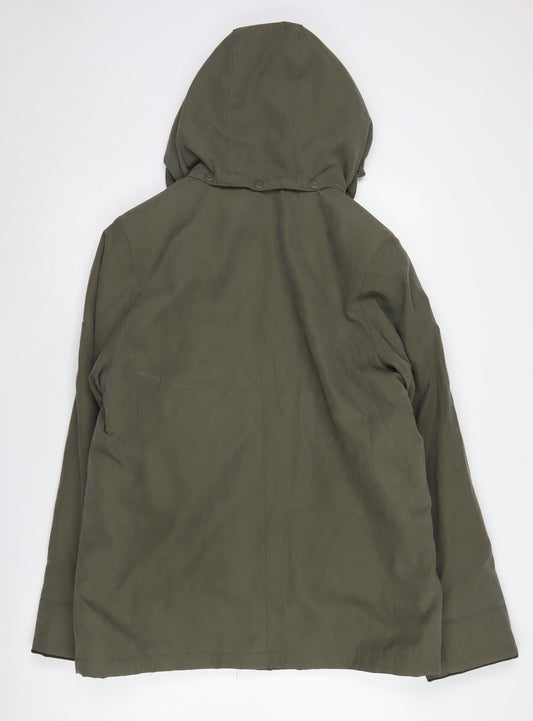 Womens UK Size 14 EWM Green Parka Coat
