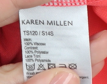 Womens UK Size 14 Karen Millen Red Camisole Tank