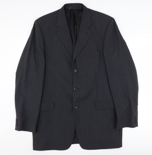 Mens UK Size 42 Austin Reed Regular Black Suit Jacket
