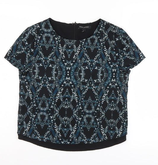 Banana Republic Women's Black Geometric XS Top