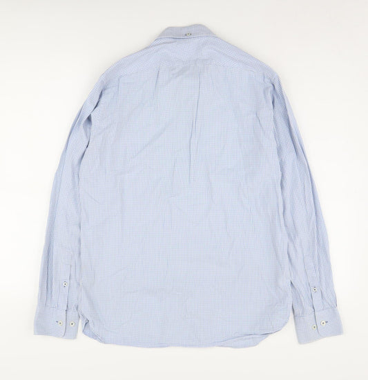 T.M. Lewin Men's Blue Gingham Dress Shirt M