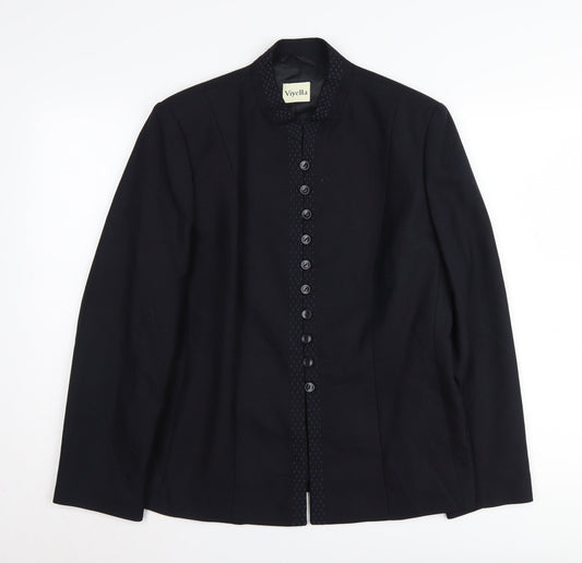 Womens UK Size 14 Viyella Regular Black Blazer