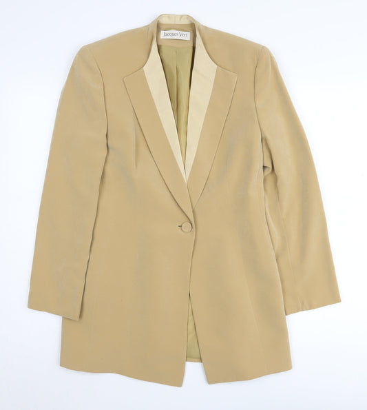 Womens UK Size 10 Jacques Vert Regular Beige Blazer