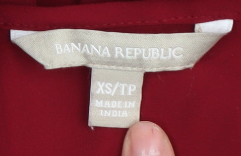 Banana Republic Women's Red Blouse XS Round Neck