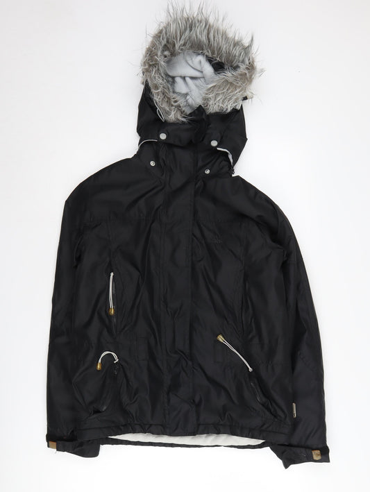 Womens UK Size XS Trespass Black Parka Coat