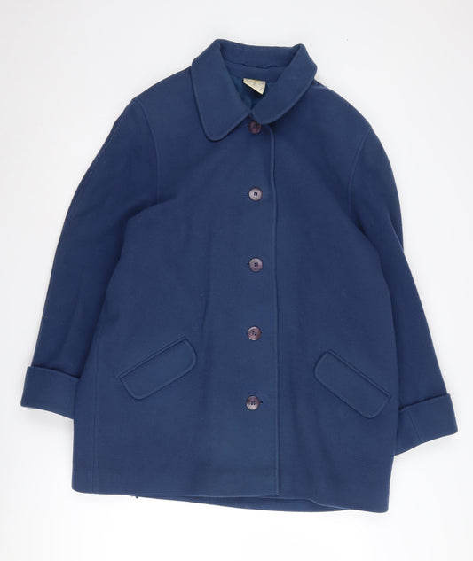 Womens UK Size 16 Eastex Blue Overcoat Coat