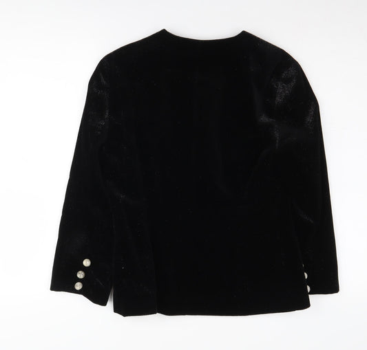 Alexon Women's Black Velvet Suit Jacket Size 10