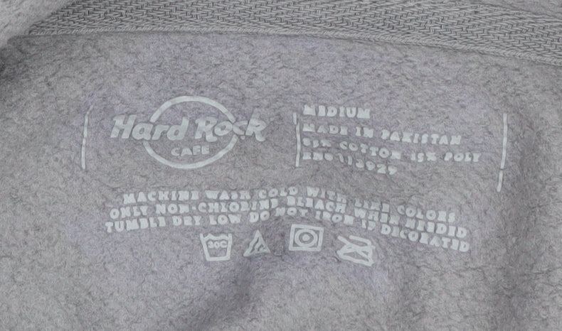 Womens UK Size M Hard Rock Cafe Grey Pullover Hoodie