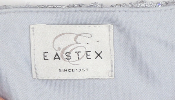 Womens UK Size 10 Eastex Silver T-Shirt