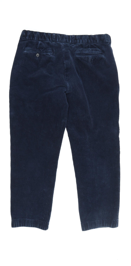 Marks and Spencer Men's Blue Corduroy Chino Trousers XL