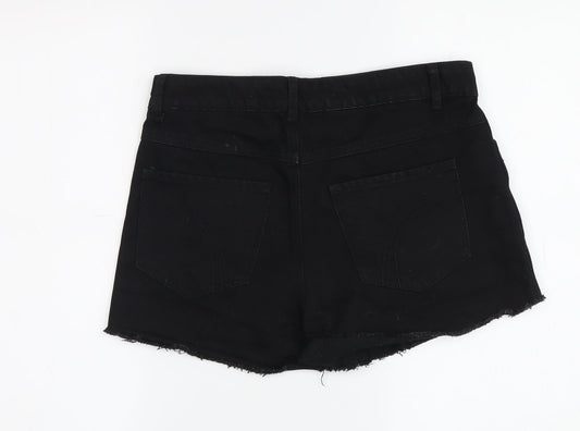 Brave Soul Women's Black Cut-Off Denim Shorts Size 10