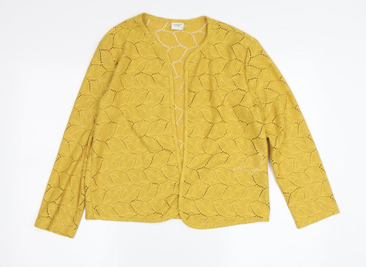 Jacqueline de Yong Women's Yellow Cardigan XS