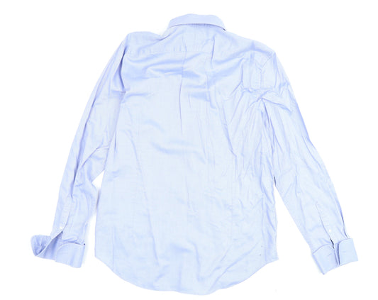 Mens UK Collar Size 16.5 Marks and Spencer Smart Blue Dress Shirt