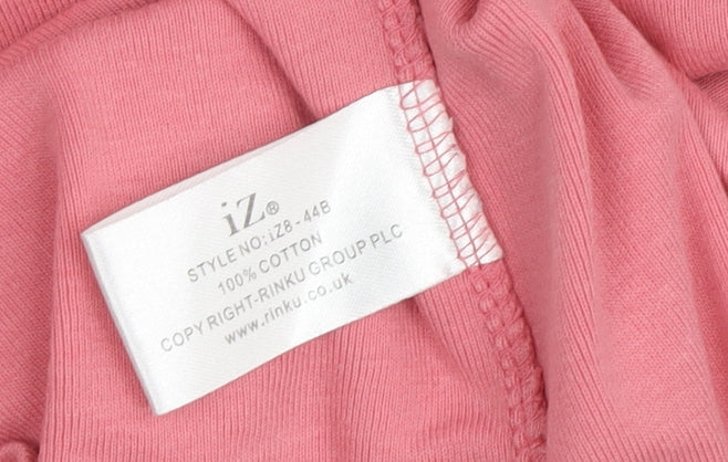 Womens UK Size M iZ Pink Basic T-Shirt