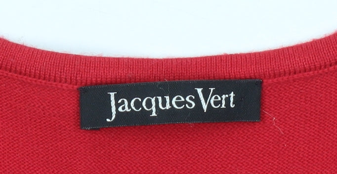 Jacques Vert Women's Red Sequin Knit T-Shirt S