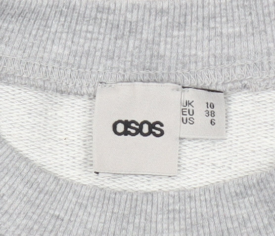 Womens UK Size 10 ASOS Grey Pullover Sweatshirt