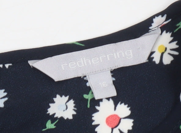 Womens UK Size 16 Red Herring Multicoloured Basic Blouse