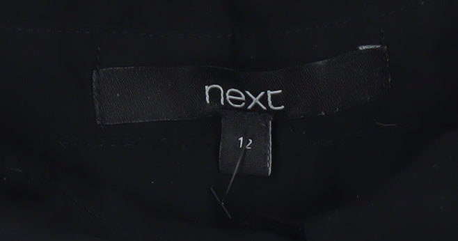 Next Women's Black Geometric Shift Dress Size 12