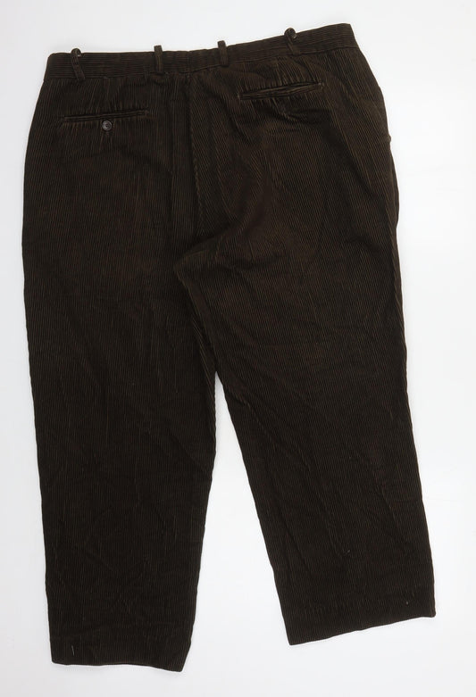 Mens UK Size 42 Berringer Regular Fit Casual Green Trousers