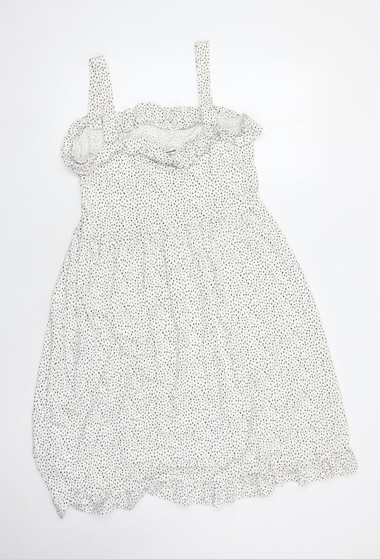 Next Women's White Sleeveless Animal Print Dress 14