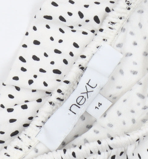 Next Women's White Sleeveless Animal Print Dress 14