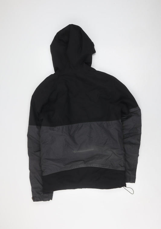 Unisex Adults UK Size XS DECATHLON Black Windbreaker Coat