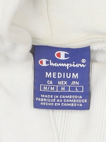 Additional view of Champion unisex white pullover hoodie medium