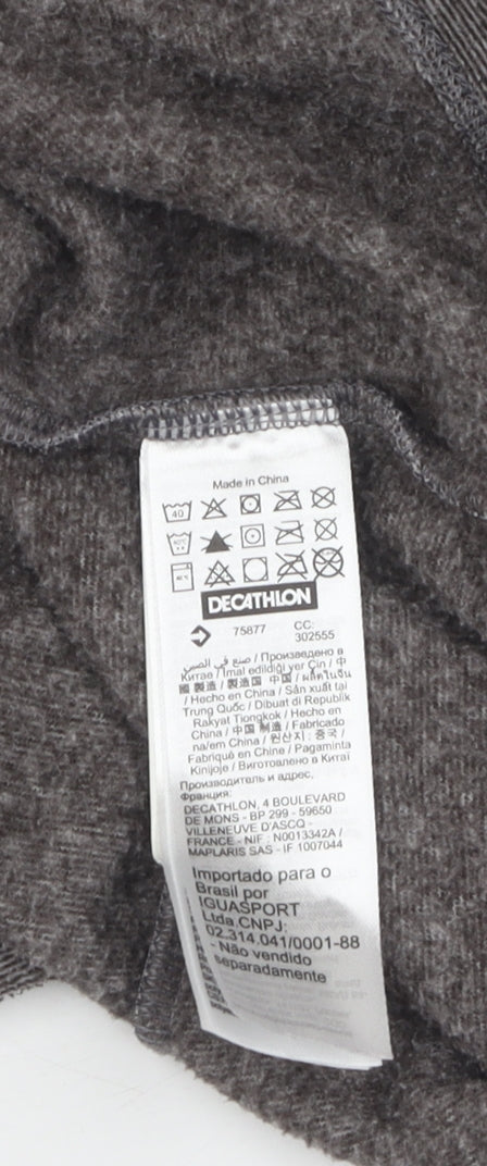 Decathlon Women's Grey 1/2 Zip Pullover Sweatshirt XS