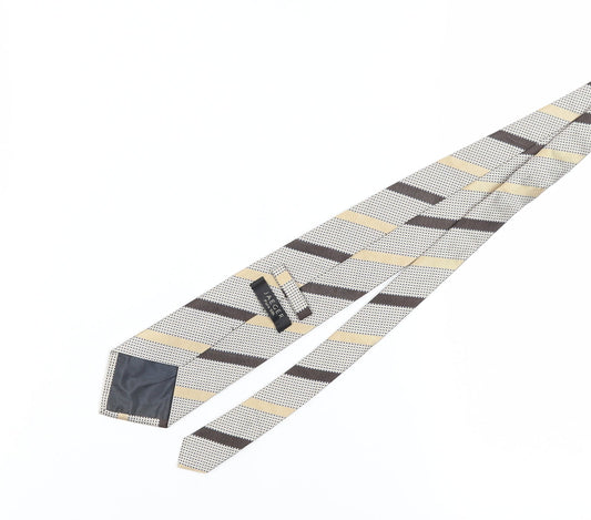 Jaeger Men's Beige Designer Silk Tie One Size