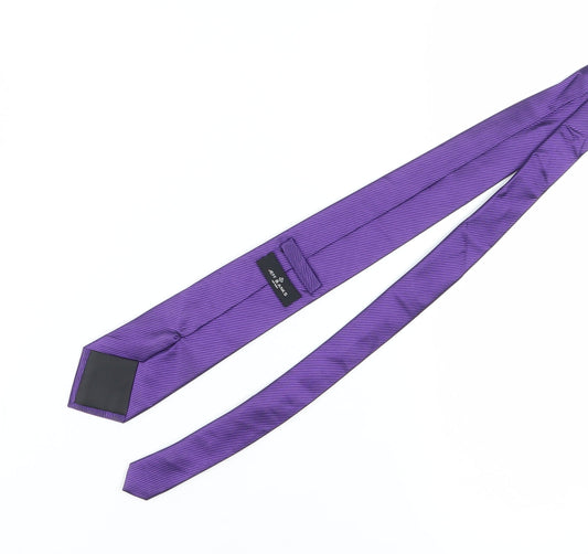 Jeff Banks Men's Purple Striped Silk Tie