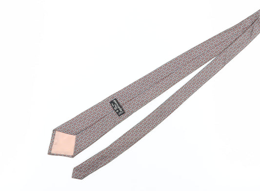 Pierre Cardin Men's Grey Geometric Silk Designer Tie