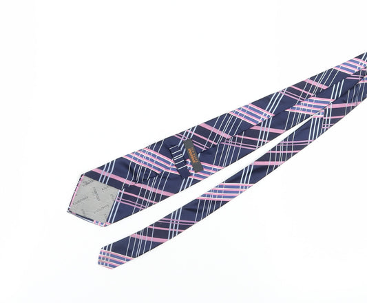 Ted Baker Men's Blue Plaid Silk Tie, One Size