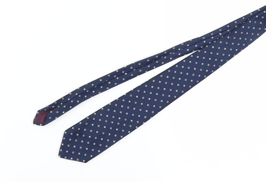 Mens Austin Reed Blue Geometric 100% Polyester Designer Tie