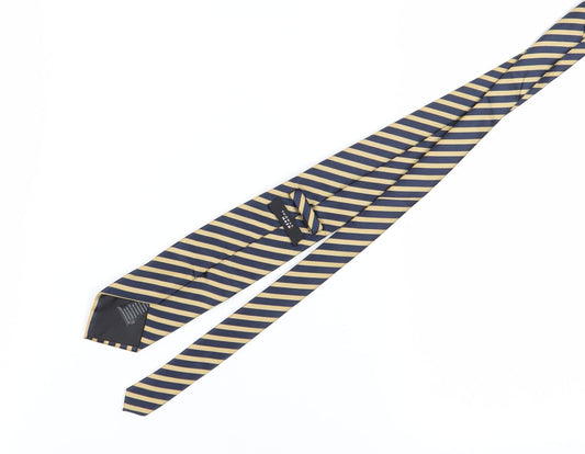 Thomas Nash Men's Blue Beige Striped Tie